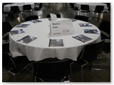 Table ready:  Workshop Director, David Pinto, lead two discussion groups at the CTA Conference.